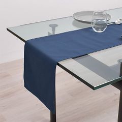 【迅速発送】スタイルデコール(STYLE Decor) テーブルランナー・テーブルセンター (30cm×100cm) 綿100% リバーシブルタイプ 無地オックス・ネイビーブルー W2602700