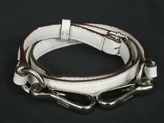 ■美品■ COACH コーチ レザー バッグ用 ショルダーストラップ 肩掛け 斜め掛け メンズ レディース ホワイト系 AZ4511