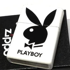 ZIPPO PLAYBOY logo white プレイボーイ ホワイト ジッポ ライター 艶消し 白 おしゃれ かわいい かっこいい 可愛い メンズ プレゼント ギフトのサムネイル