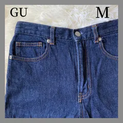GU ジーユー　スリムテーパードアンクルジーンズ　濃紺　M  デニム