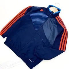 アディダス adidas キッズ 子供用 ナイロンジャケット ウィンドブレーカー 140cm ネイビー 細身 お子さんのスポーツウェアに♪■CE141