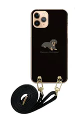 Galaxy S21 5G SC-51B SCG09 ギャラクシーS21 スマホケース スマホショルダー ミニチュアダックス ダックス 犬 ワンポイント かわいい レザーベルト ストラップ 調節可能 130cm  カラー08