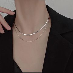 特別セール！フォロー割クーポン サージカルステンレス 2連 ネックレス チェーン アレルギーフリー