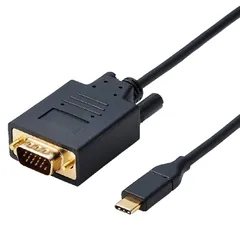エレコム 変換ケーブル USB-C VGA 2.0m ブラック CAC-CVGA20BK 1