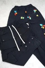 ENVIABLE エンビアブル　スナップパンツ　スナップ　ペイント　ブラック　　春物　夏物　秋物　冬物　ストリートファッション　ストリートブランド