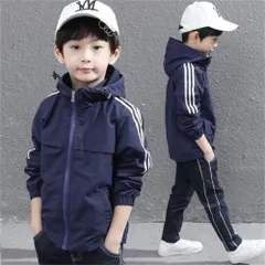 ☆ ネイビー ☆ 150cm ☆ ウィンドブレーカー pktws8003 ウィンドブレーカー アウター ジャケット ジャンパー パーカー 上着 羽織 子供服 子ども 長袖 フード トップス 薄手 軽量 通学 通園 旅行 アウトドア キッズ ジュニア 春 秋