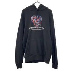 PUMA プーマ 高橋大輔 プリント ロゴ刺繍 長袖 スウェットパーカー S ブラック FUTUREシリーズ メンズ 古着