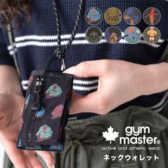 ネックウォレット gym master ジムマスター 首掛け 首から下げる ミニ 3つ折り 財布 メンズ レディース 総柄 面白い コンパクト 小銭入れ 札入れ カード入れ お財布ショルダー ポシェット ショルダーウォレ