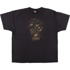 古着 ハーレーダビッドソン Harley-Davidson ドクロ柄 スカル柄 モーターサイクル バイクTシャツ メンズXL相当/eaa540021