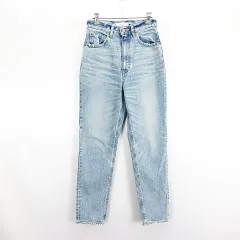 マウジー MOUSSY ISM JEANS 010FSA12-2260-1 デニム ジーンズ ボトムス テーパード ユーズド加工 ストレッチ 25 ライトブルー ※EKM