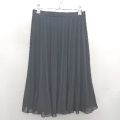 ◇ ⊂ Reflect リフレクト 膝丈 プリーツ スカート サイズ9 ブラック系 レディース E  【1507030000158】