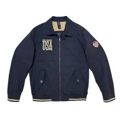 中古 トミーヒルフィガー TOMMY HILFIGER USA ブルゾン スウィングトップ クリーニング済み ジップアップ メンズ L