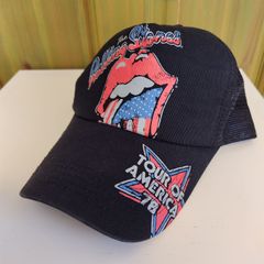 THE ROLLING STONES ザ・ローリングストーンズ ミックジャガー TOUR OF AMERICA 78 復刻版　コピーライト入り　正規品  キャップ メッシュキャップ 帽子