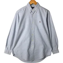 古着 ラルフローレン Ralph Lauren 長袖 ボタンダウンストライプシャツ メンズM相当/eaa548000