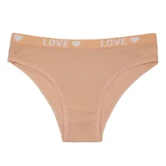 ブラジリアン レディース 綿95% スポーティ ロゴ 太めゴム リブあみ ストレッチ ハート ハーフバック シンプル 無地 スポーツ ジム Tバック ショーツ rt-033