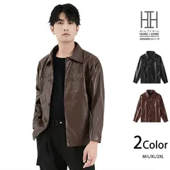 ライダースジャケット 革ジャン メンズ PUレザー ジャケット ゆったり シングル ライダース バイクジャケット アウター ブルゾン 防寒 折り襟 ant4y924203