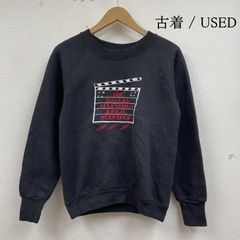 USED 古着 トレーナー 長袖 90s クラッパーボード 刺繍 ラグラン スウェットシャツ USA製 FRUIT OF THE LOOM
