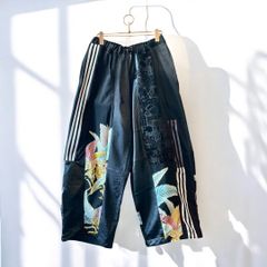 着物 再構築 パンツ ワイド 黒留袖 メンズ レディース 黒 ブラック リメイク remake 久喜倉庫店 HK0028