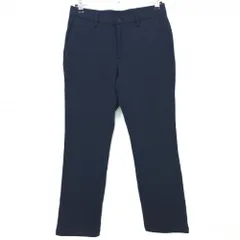 【美品】ビームスゴルフ パンツ ダークネイビー シンプル 裏起毛 バックロゴ  レディース 44 ゴルフウェア BEAMS GOLF