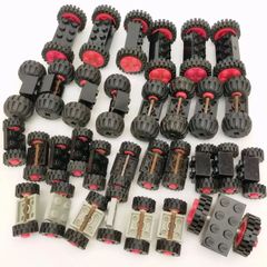 5102　オールドレゴ　タイヤパーツ　大量セット　タイヤ　タイヤホルダー　車　シャーシ　LEGO　レゴブロック　まとめ売り　詰め合わせ