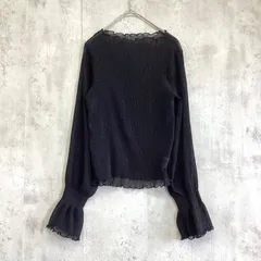 LIP SERVICE リップサービス　シアーカットソー　黒　レディース　Fサイズ