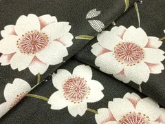 専用✺美品 正絹 桜 市松 小紋 着物 A1776