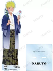 【中古】アクリルスタンド・アクリルパネル うずまきナルト 描き下ろし 特大アクリルスタンド ＜うちはサスケ バースデーver.＞ 「NARUTO-ナルト- 疾風伝 うちはサスケ バースデーフェア in アニメイト」