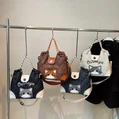 トートバッグ ハンドバッグ 大容量 大きめ レディース ショルダーバッグ 斜めがけ 2WAY ネコのデザイン キャット アニマル 可愛い ハンドバのサムネイル