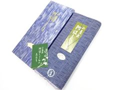 浴衣	反物	無形文化財正藍阿波しじら　格子織出し