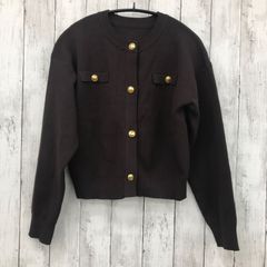 【 BASEMENT online 】ベースメントオンライン ゴールドボタンカーディガン ブラウン