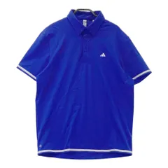 サイズ：L ADIDAS GOLF アディダスゴルフ  半袖ポロシャツ ボタンダウン  ブルー系 [240101371928]# ゴルフウェア メンズ ストスト