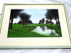 ヒロ・ヤマガタ】 セーヌ川にて シルクスクリーン 山形博導 大判：額装