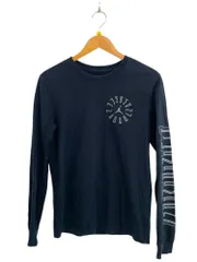 NIKE (ナイキ) STANDARD FIT スタンダードフィット ロングスリーブ 長袖Tシャツ 文字プリント コットン100％ 中国製 S ブラック メンズ/004