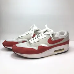 【中古】NIKE AIR MAX 1 ANNIVERSARY 28.5cm 908375-103 ホワイト/レッド[66]