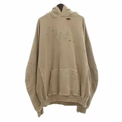 カタリスト/CVTVLIST 23AW USUAL HOODIE ダメージ加工フーディ プルオーバーパーカー ベージュ  サイズ メンズ2のサムネイル