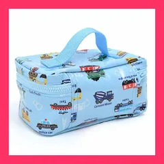 【スタッフおすすめ！】ランチバッグ 男の子 バニティ 子供 お弁当袋 おしゃれ かわいい アクセル全開はたらく車(ライトブルー) カラフルキャンディスタイル N0856700