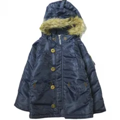 Lee リー KID'S N-3B Fur Hooded Coat ファー付きフーデッドコート 110 ネイビー 子供用 キッズ ジャンパー アウター g16697