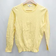 ◇ ⊂ Harriss ハリス ラウンドネック 長袖 ニット サイズ36 イエロー レディース E  【1502060004473】