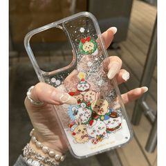 クリスマスツリーがかわいい　ちいかわ流砂　iFACE兼用 iPhone 13/14/15/16 ケース TPUカバー りんご デザイン おしゃれ 可愛い 薄型 軽量 耐衝撃