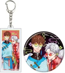 【中古】グッズセット 01.真田＆鹿嶋(描き下ろしイラスト) アクリルキーホルダー＆缶バッジセット 「簡易的パーバートロマンス」