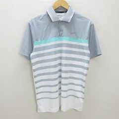 G■ナイキ/NIKE GOLF 半袖ポロシャツ/ゴルフウェア【L】薄青/men's/95【中古】■