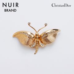 Christian Dior クリスチャンディオール ブローチ 昆虫モチーフ ラインストーン