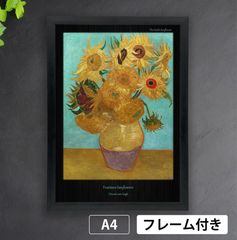 フィンセント・ファン・ゴッホ 「青い背景に14本のひまわり