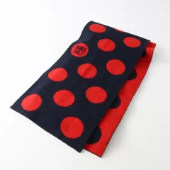 マークバイマークジェイコブス MARC BY MARC JACOBS ドットリバーシブルマフラー＼ネイビー x レッド ストール【2400014619317】のサムネイル