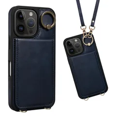 【在庫処分】Max ケース 背面 手帳型 Pro カードケース 手帳型ケース iPhone16 ProMax 用 ショルダー 16 ストラップ スマホケース いPhone16 Pro Max 用 iPhone 背面ケース 肩掛け ICカード収納 斜め掛け 首掛