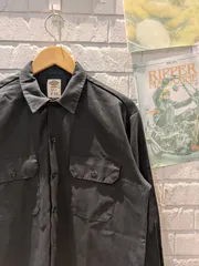 古着　  ワークシャツ　ディッキーズ　黒