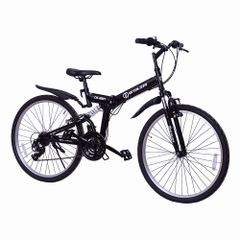 MTB 前後サスペンション 自転車 シマノ製グリップシフト 26インチ シマノ21段変速 前後Vブレーキシステム 折りたたみ自転車 前後フェンダー マウンテンバイク 街乗り 折りたたみ