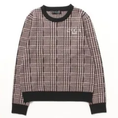 【セシルマクビー】CECIL McBEE green  グレンチェッククルーネック（ﾋﾟﾝｸ）【Mサイズ】  M425