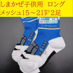 近鉄 子供用靴下15-21サイズ しまかぜ　鉄下ロング　メッシュ2足セット