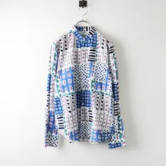 sou sou風靡上 高嶋縮サイズM  net限定40%OFF高島縮 20&frasl;20 半袖シャツ／笑み（えみ）